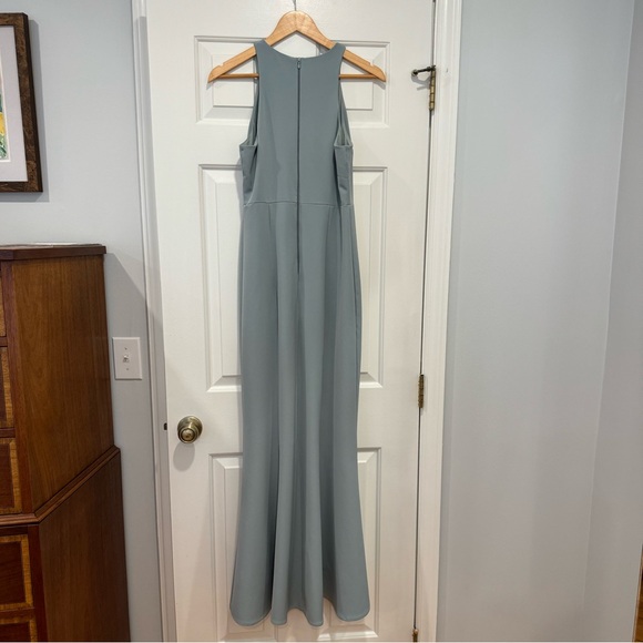Show Me Your Mumu Chicago high neck trumpet/mermaid gown - silver sage - Picture 3 of 5
